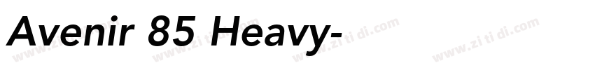 Avenir 85 Heavy字体转换